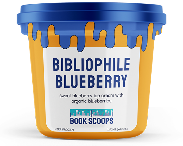 pint container for bibliophile blueberry flavor