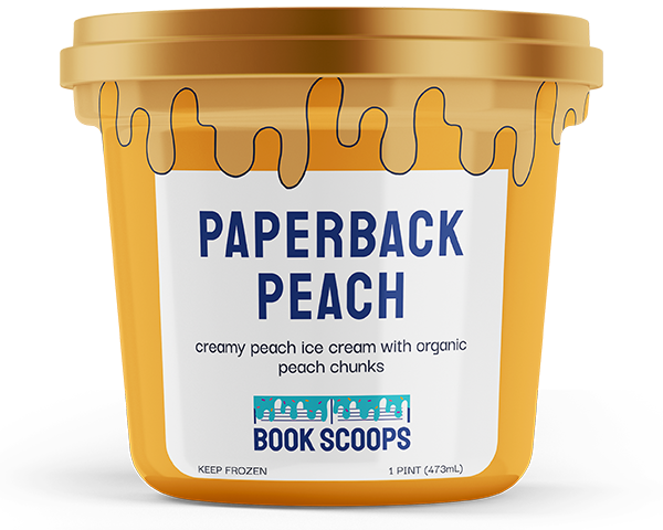 pint container for paperback peach flavor